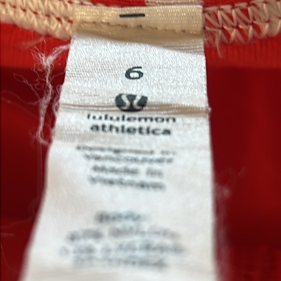 Lululemon Athletica Classic Orange high rise wide leg cropped yoga pants Size4-6 - Picture 8 of 15